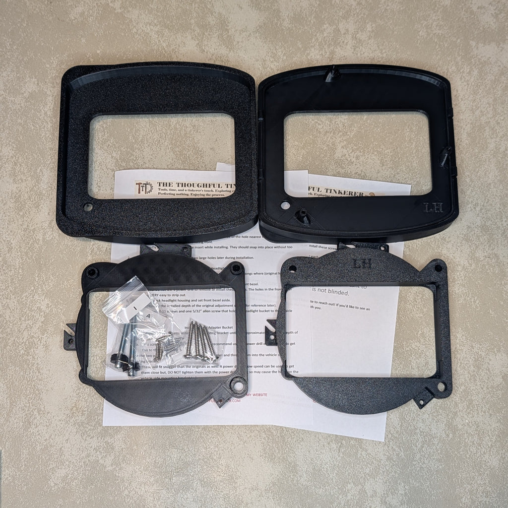 Hummer H2 4x6 Rectangle Headlight Adapter Kit