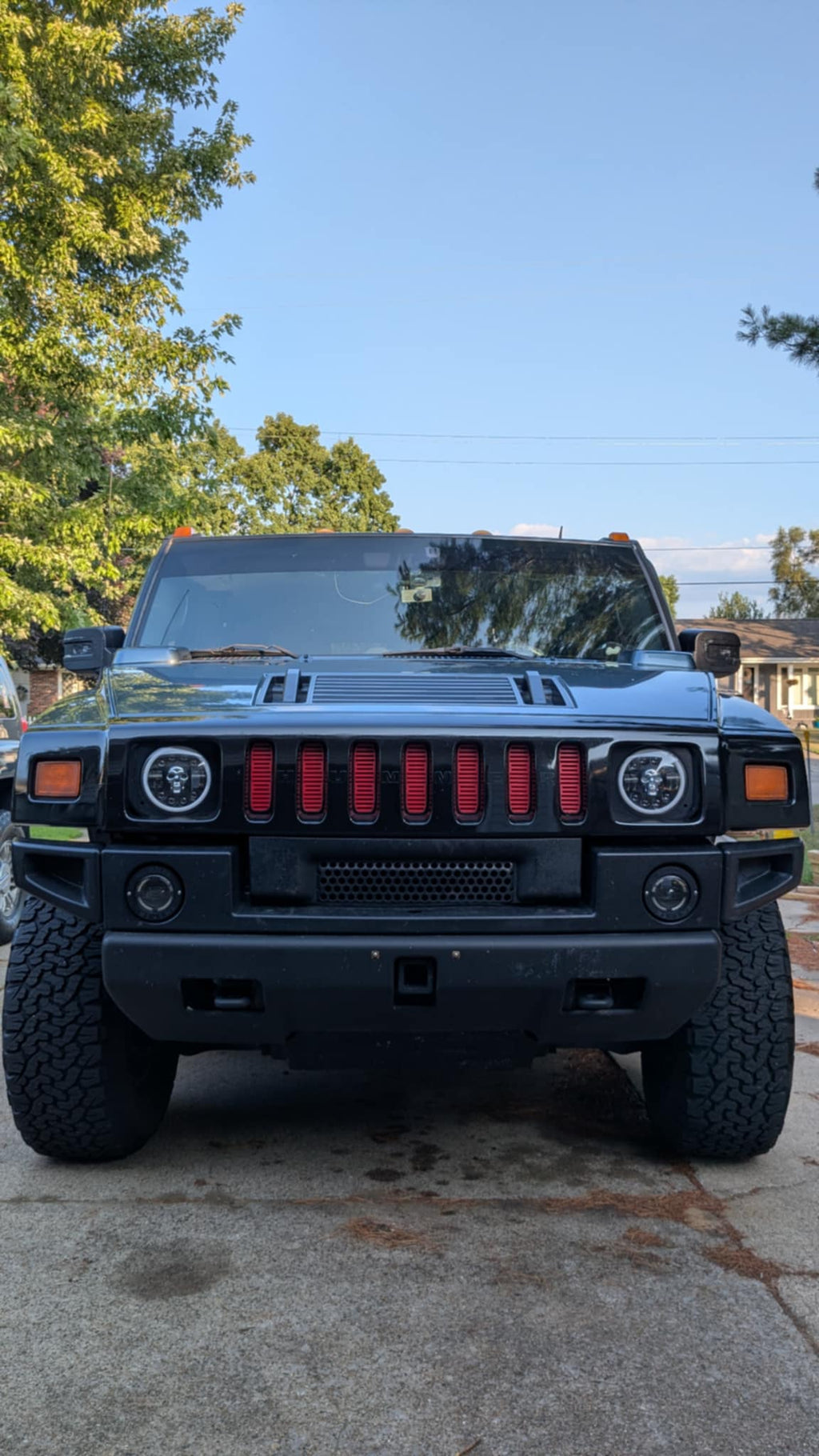 Custom Hummer H2 Grill Inserts – Snap-In, No-Drill (2003–2007) – 4 Designs & 9 Colors