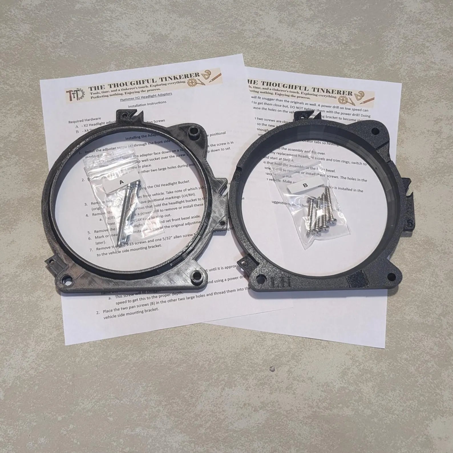 Hummer H2 - 7" LED Headlight Adapters