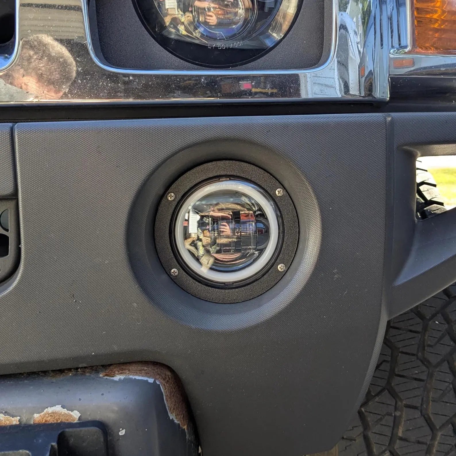Hummer H3 4.5" LED Fog Light Housings