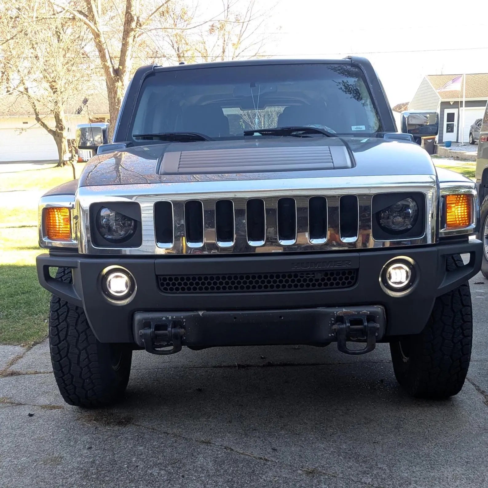 Hummer H3 4.5" LED Fog Light Housings